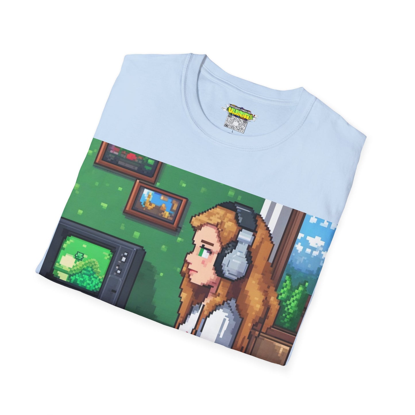 Pixel Art Girl Gamer Here T-Shirt | Vintage Video Game Shirt, Unisex Graphic Tee, Retro Gaming Apparel, Perfect for Gamers & Gift Ideas