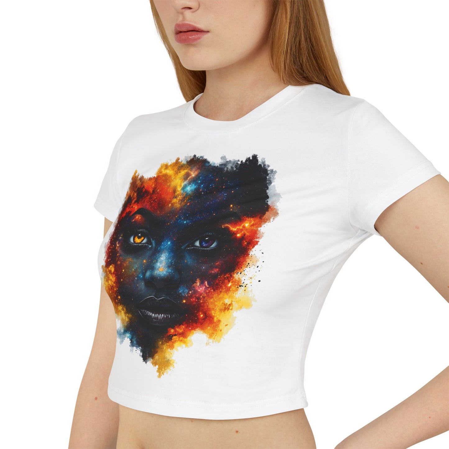 Cosmic Soul Baby Girl Women's Baby Tee | Vibrant Artistic Top, Unique Gift for Her, Bohemian Style, Festival Wear, Casual Outfit