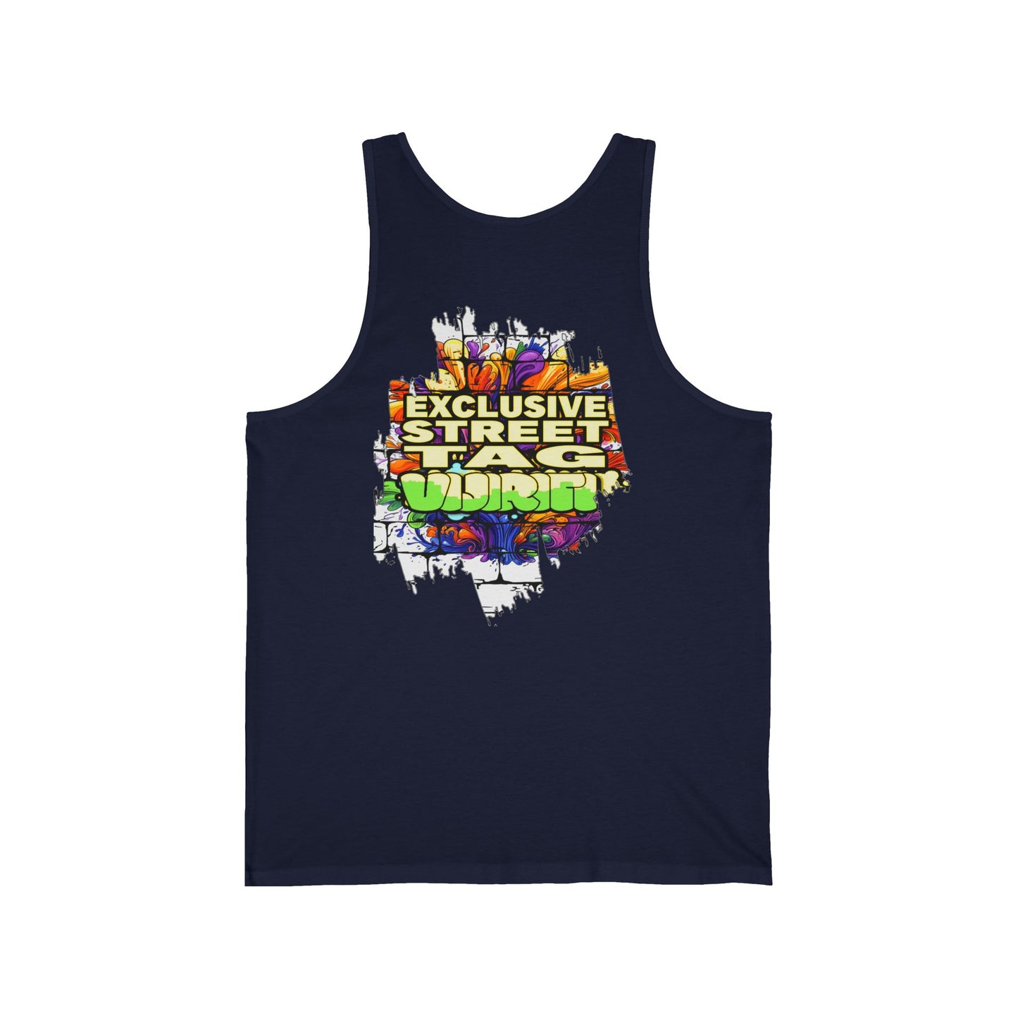 Vijiriti Street Art Unisex Jersey Tank: Graffiti Style Shirt, Urban Apparel, Summer Essential, Gift for Artists, Cool Streetwear
