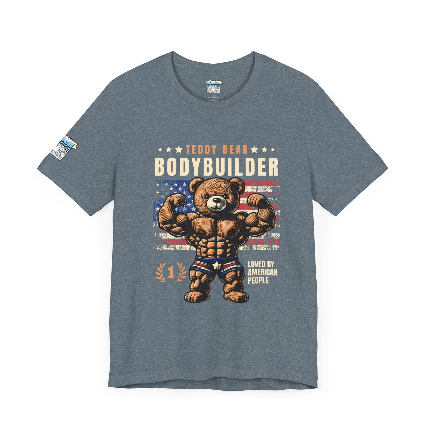 Teddy Bear Bodybuilder Tee | Unisex Jersey Shirt | Fun Fitness Apparel