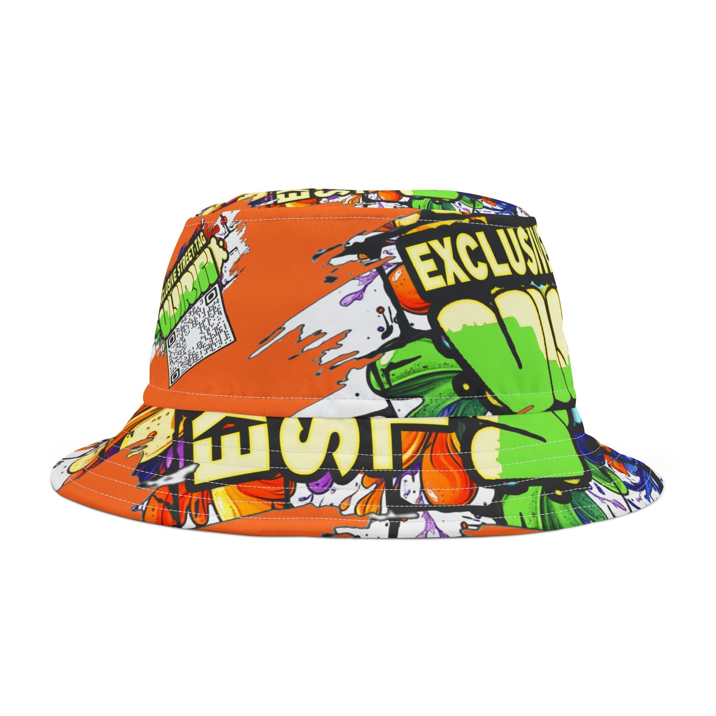 Vijiriti Vibrant Graffiti Bucket Hat, Streetwear Hat, Cool Accessories, Festival Gear, Summer Fashion, Unique Graphic Hat