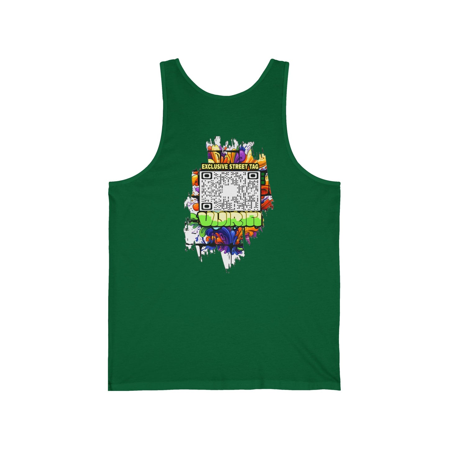 VIJIRITI Street Art Graphic Unisex Jersey Tank | Urban Style Apparel, Summer Wardrobe Essential, Festival Wear, Gift for Street Art Lovers
