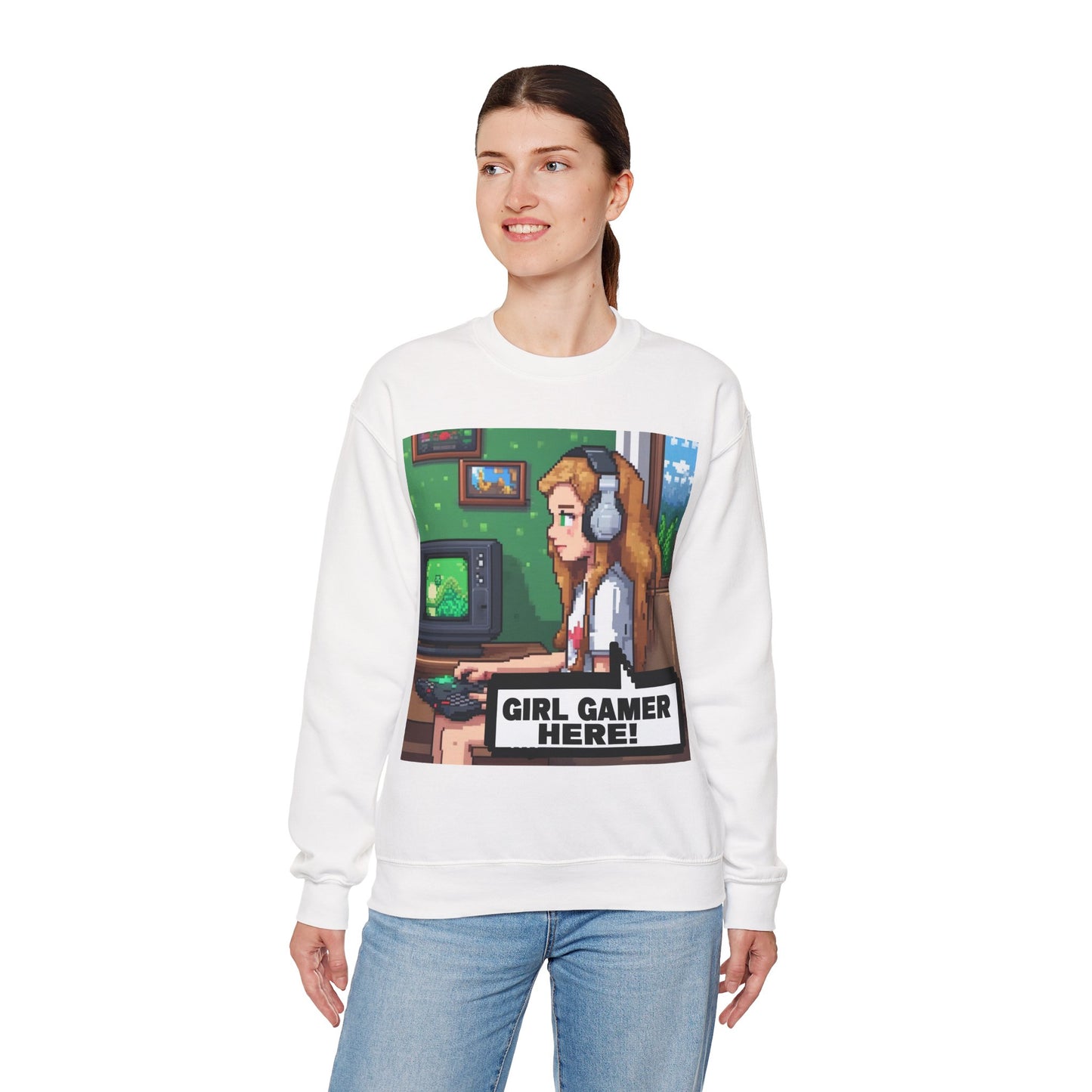 Retro Gamer Sweatshirt | Cozy Crewneck for Gaming Lovers, Video Game Gift, Casual Wear, Unisex Apparel, Perfect for Gamers