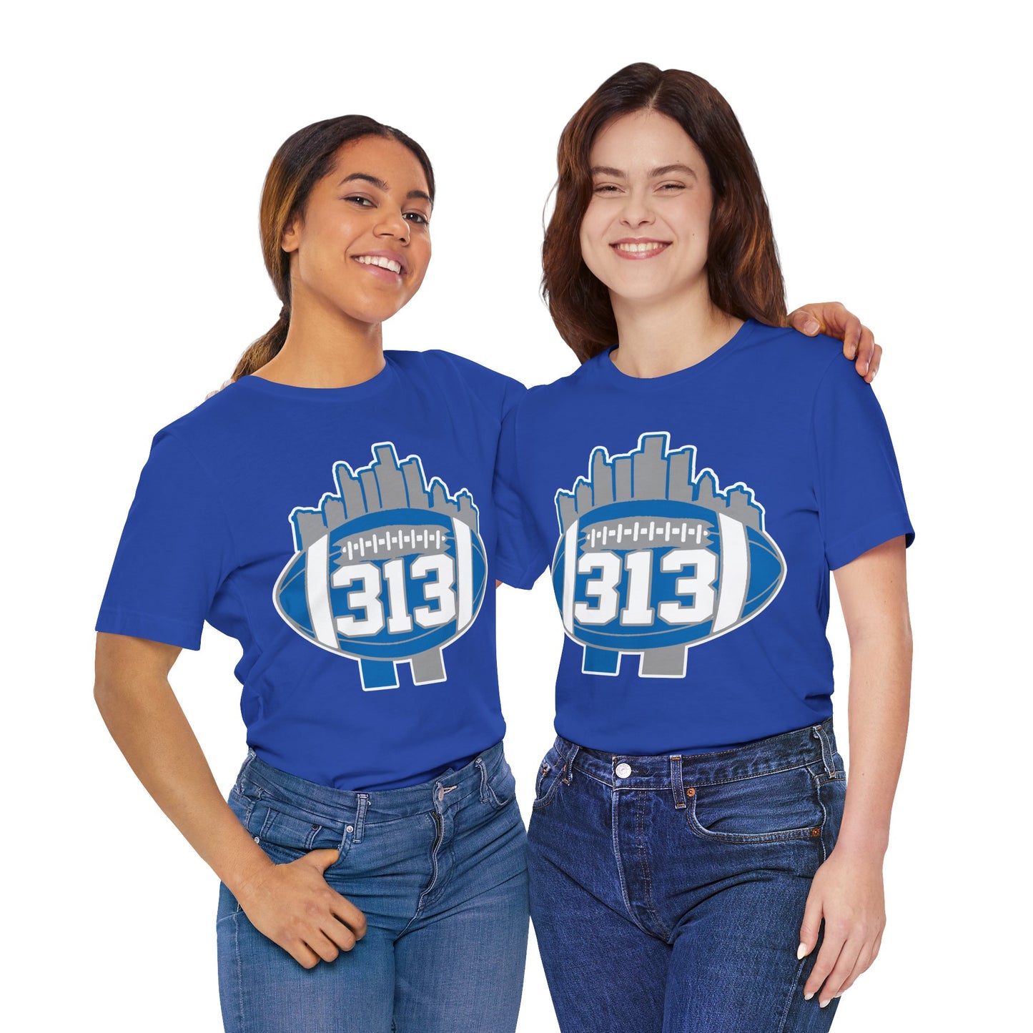 LION COLOR DETROIT 313 FOOT BALL SHIRT
