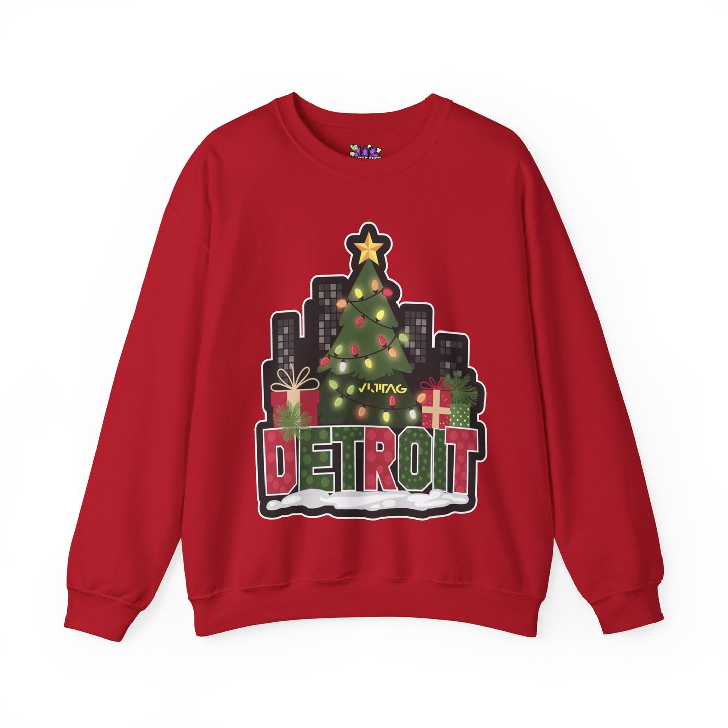 Detroit Christmas Crewneck Sweatshirt