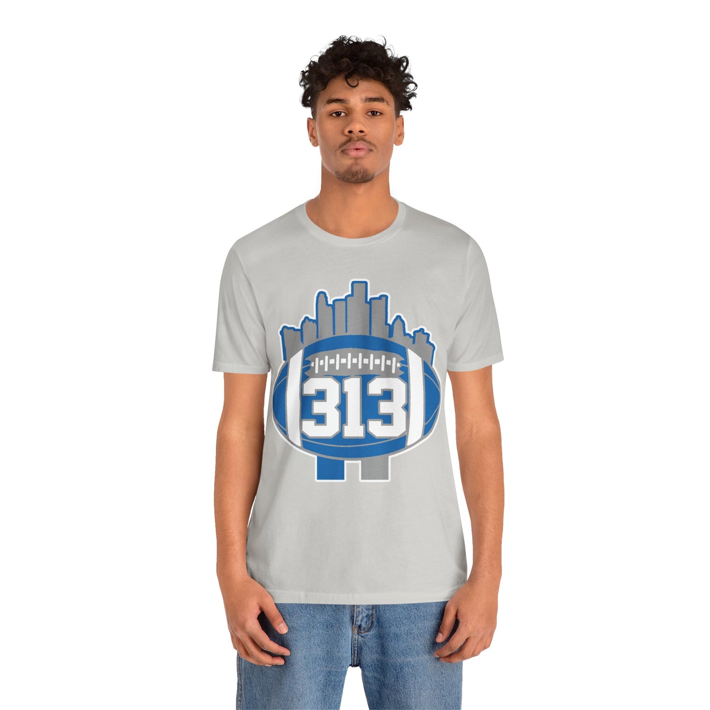 LION COLOR DETROIT 313 FOOT BALL SHIRT