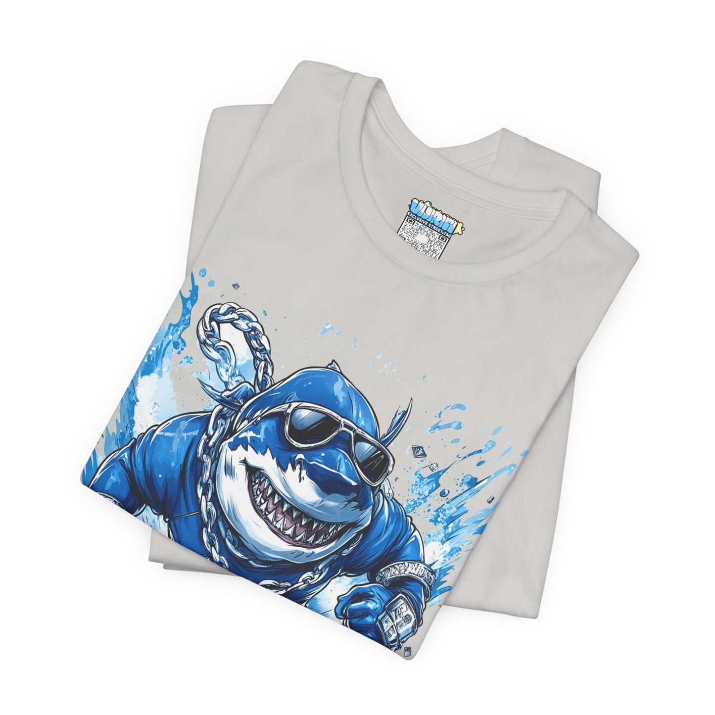 Ocean Dripp Blue Shark Graphic Unisex Tee - Fun Beachwear for Summer Adventures