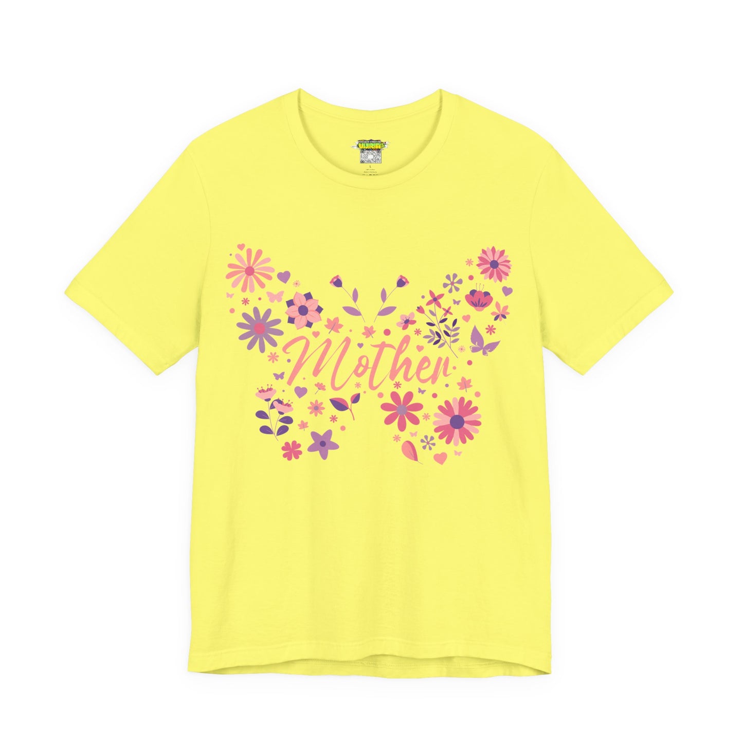 Butterfly Mother T-Shirt, Unisex Tee for Mom, Floral Gift, Birthday Present, Mother's Day Apparel, Cute Butterfly Design