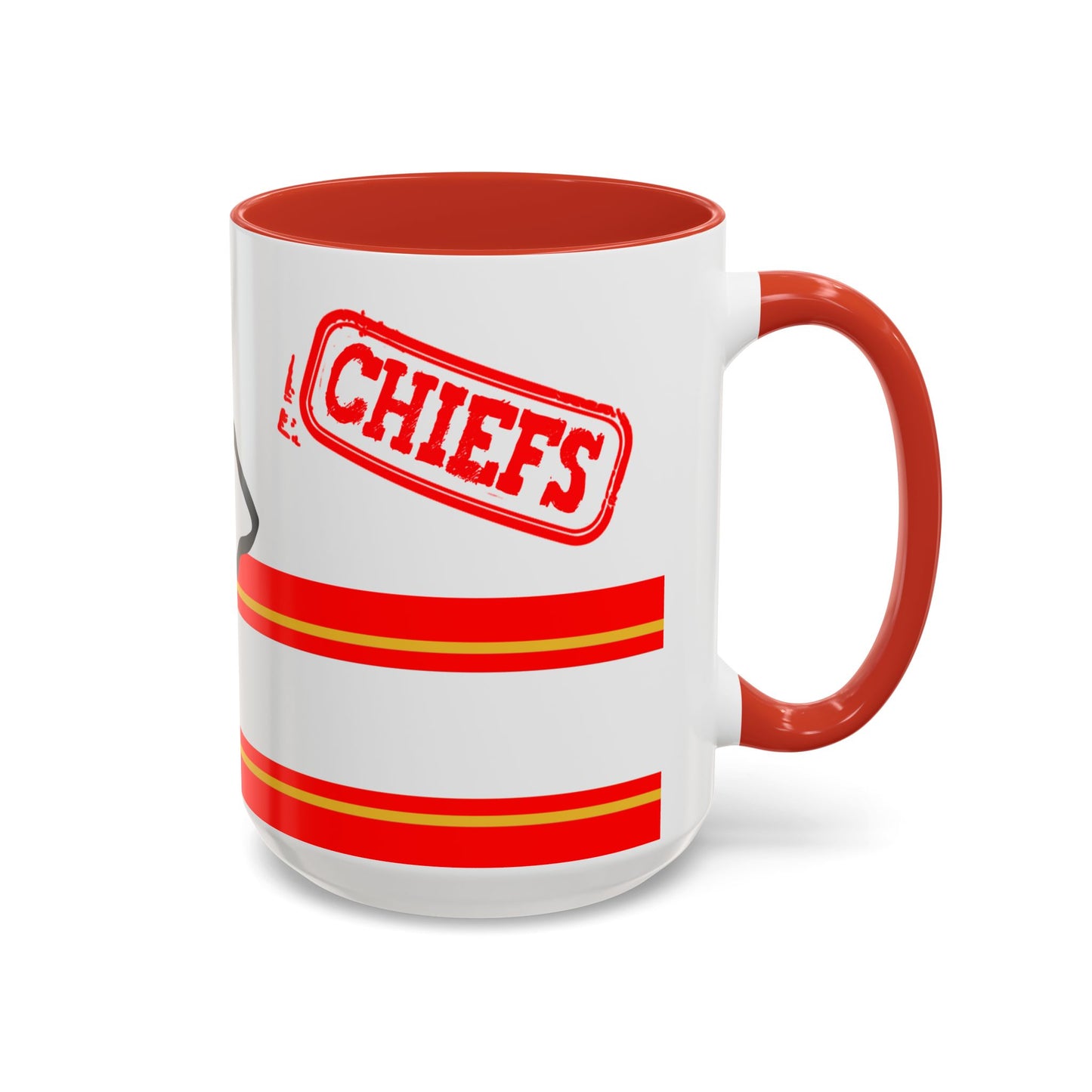 Kansas City Chiefs Accent Coffee Mug, NFL Game Day Mug, Sports Fan Gift, Tailgate Mug, Red and White Champion Cup