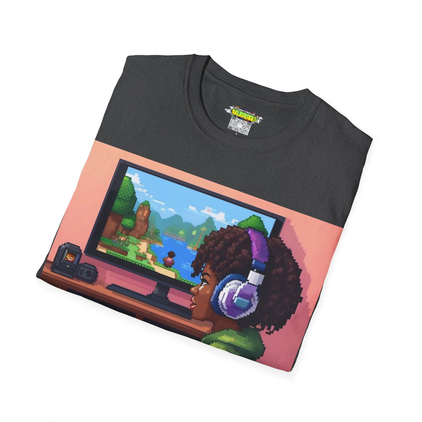 Pixel Art Girl Gamer Here T-Shirt | Vintage Video Game Shirt, Unisex Graphic Tee, Retro Gaming Apparel, Perfect for Gamers & Gift Ideas