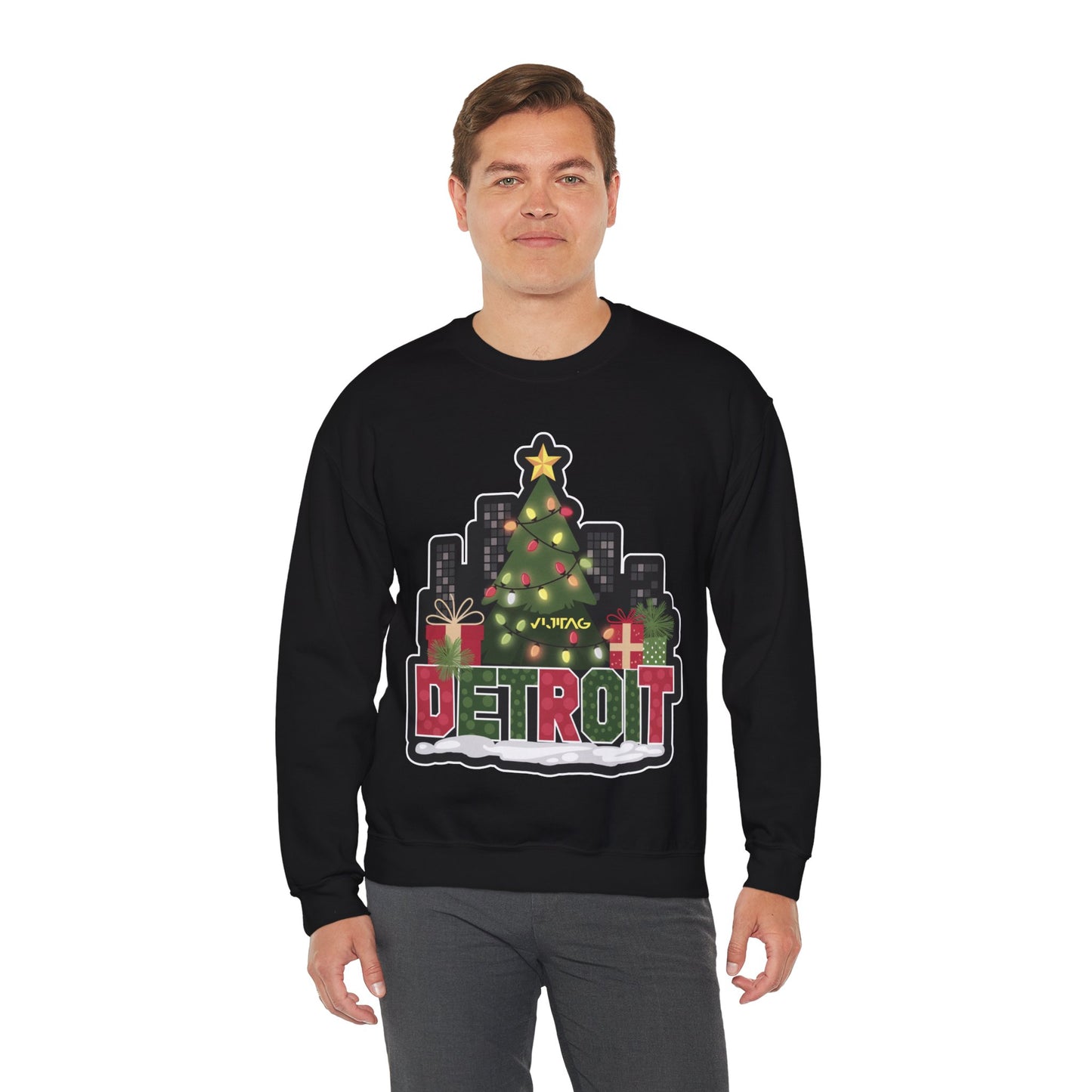 Detroit Christmas Crewneck Sweatshirt
