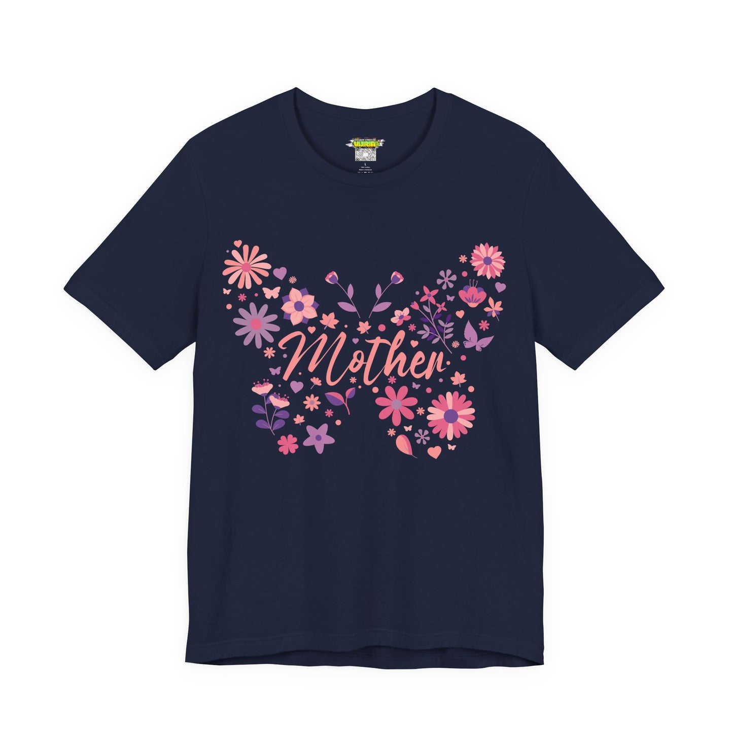 Butterfly Mother T-Shirt, Unisex Tee for Mom, Floral Gift, Birthday Present, Mother's Day Apparel, Cute Butterfly Design