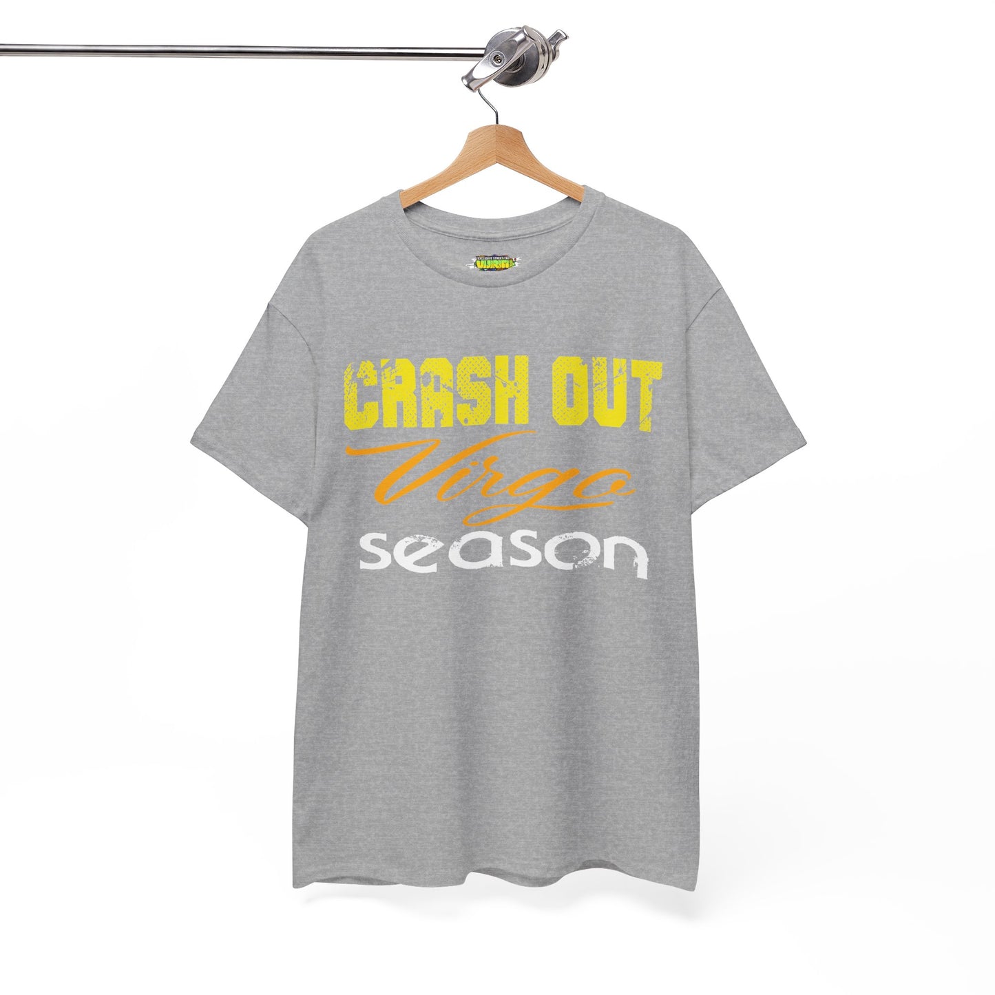 Crash Out Virgo Season Unisex Heavy Cotton Tee, Astrology T-Shirt, Zodiac Sign Shirt, Birthday Gift, Casual Wear