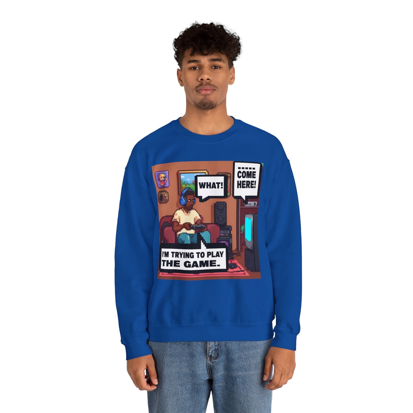 I'm trying to play the game Crewneck Sweatshirt
