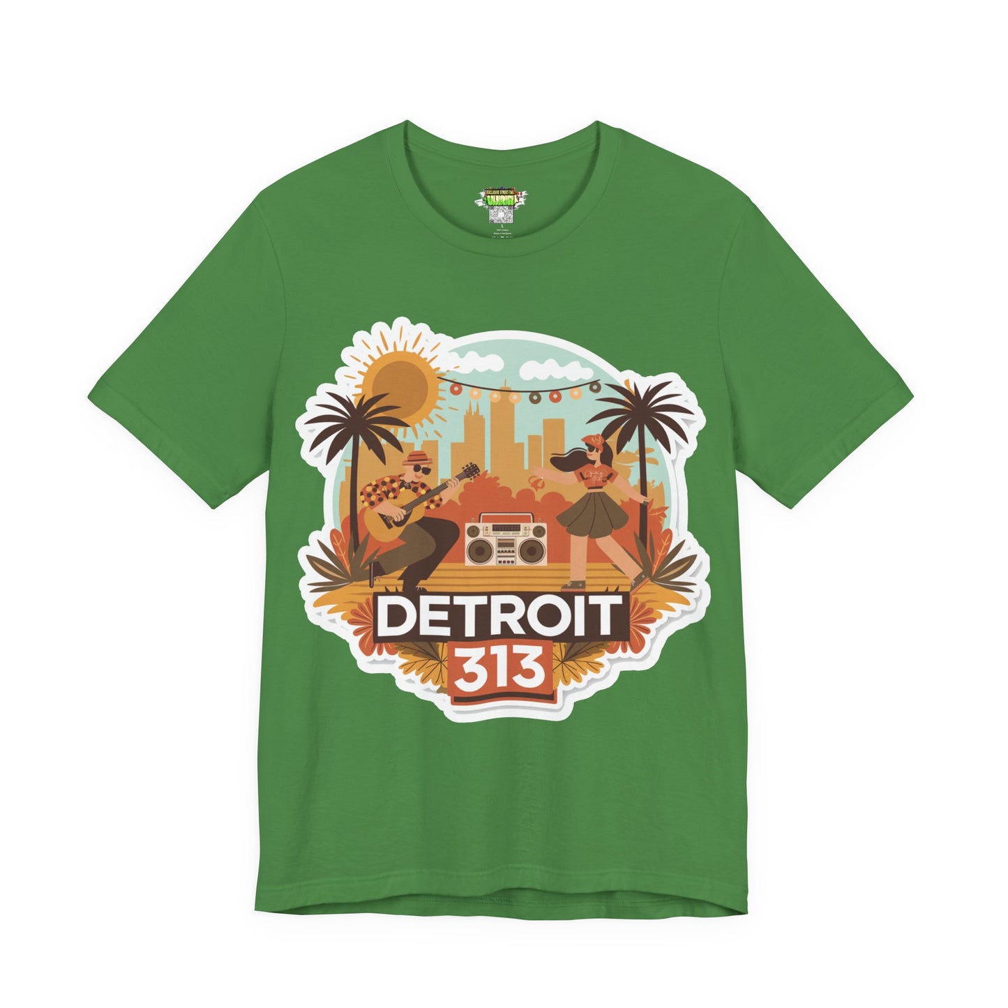 Detroit 313 Summer Retro Tee - Unisex Jersey Short Sleeve T-Shirt for City Lovers, Travel Enthusiasts, Casual Wear, Gifts, Summer Vibes