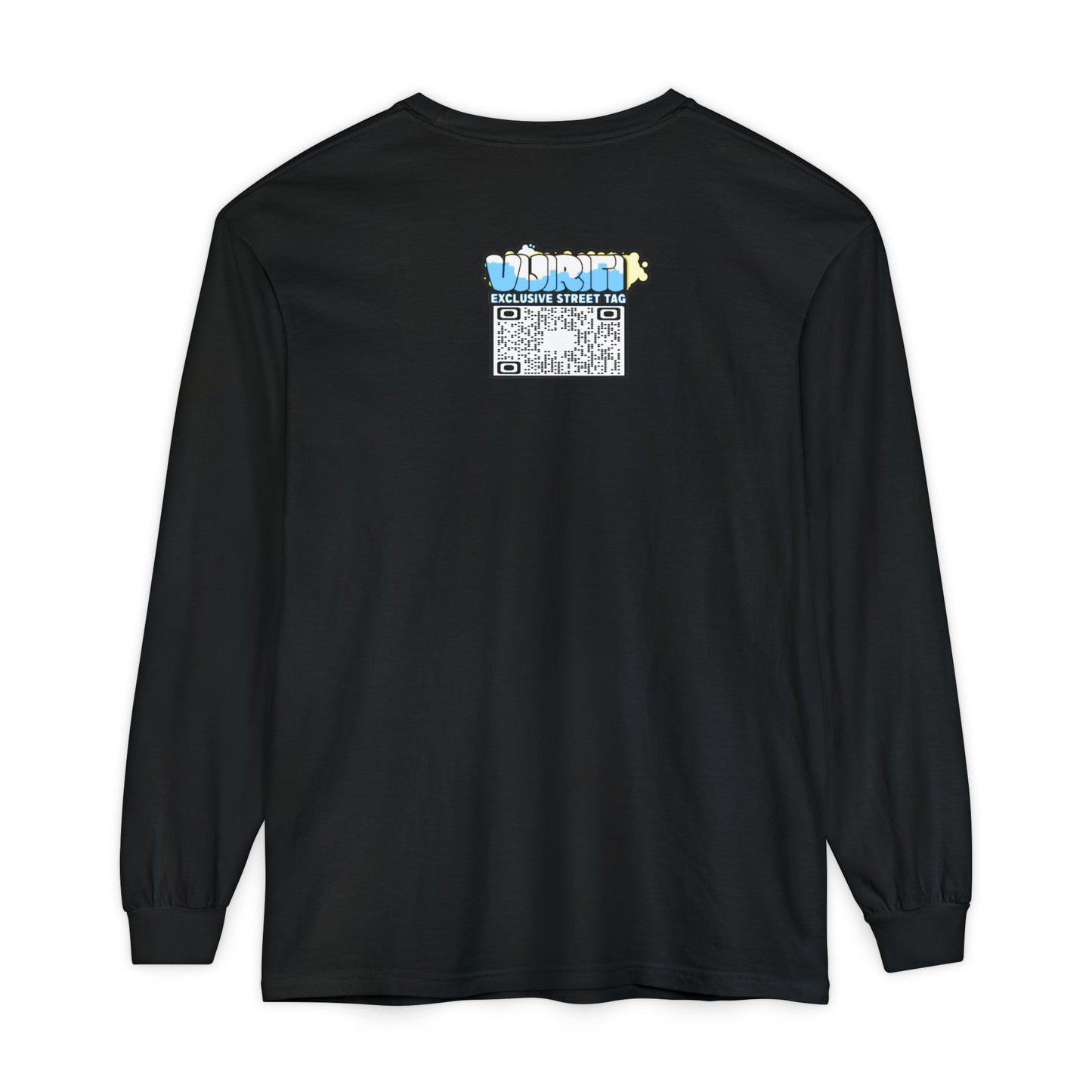 Exclusive Street Tag Long Sleeve Tee, Unisex Graphic Tee, Streetwear T-Shirt, Casual Wear, Trendy Gift, Urban Fashion