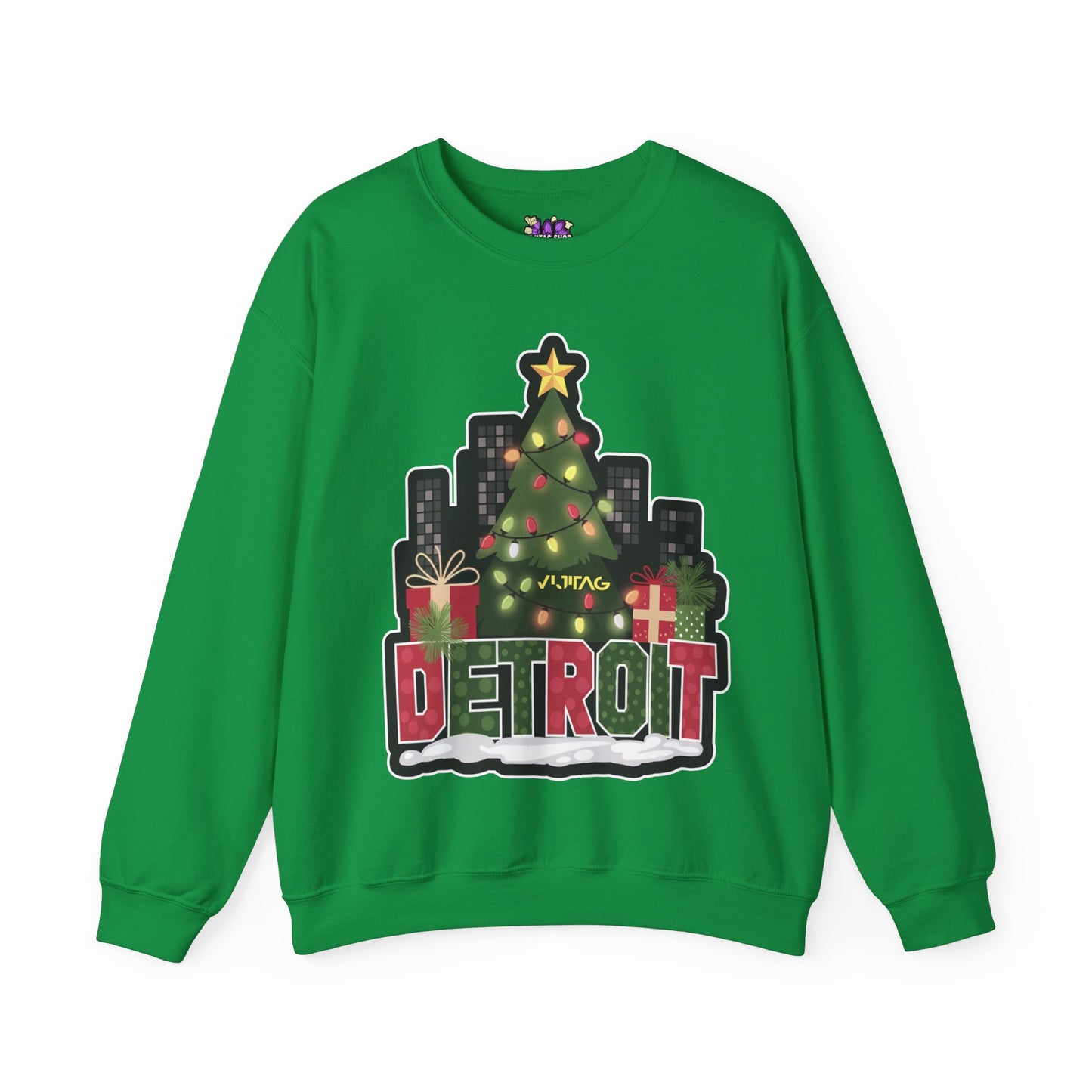 Detroit Christmas Crewneck Sweatshirt