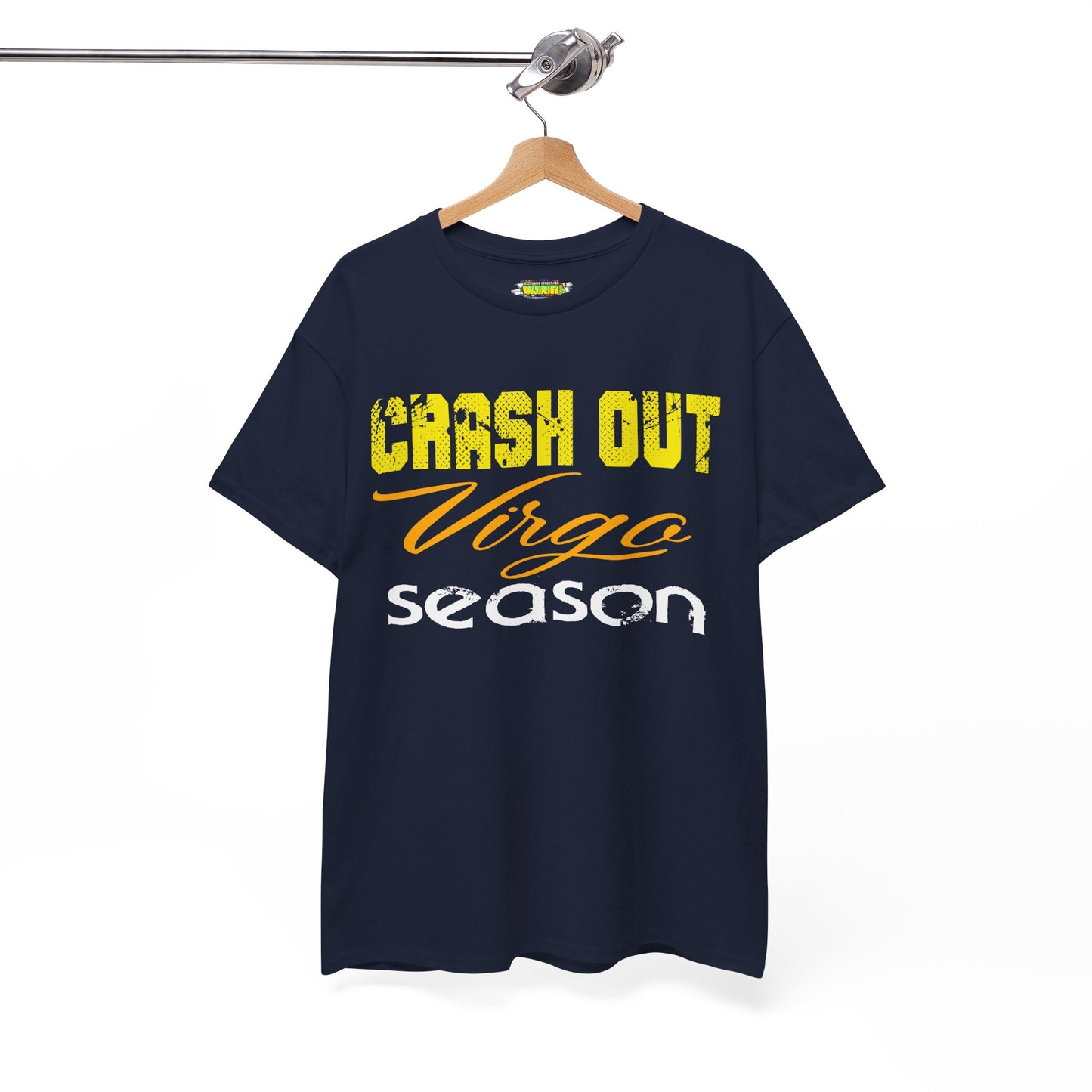 Crash Out Virgo Season Unisex Heavy Cotton Tee, Astrology T-Shirt, Zodiac Sign Shirt, Birthday Gift, Casual Wear