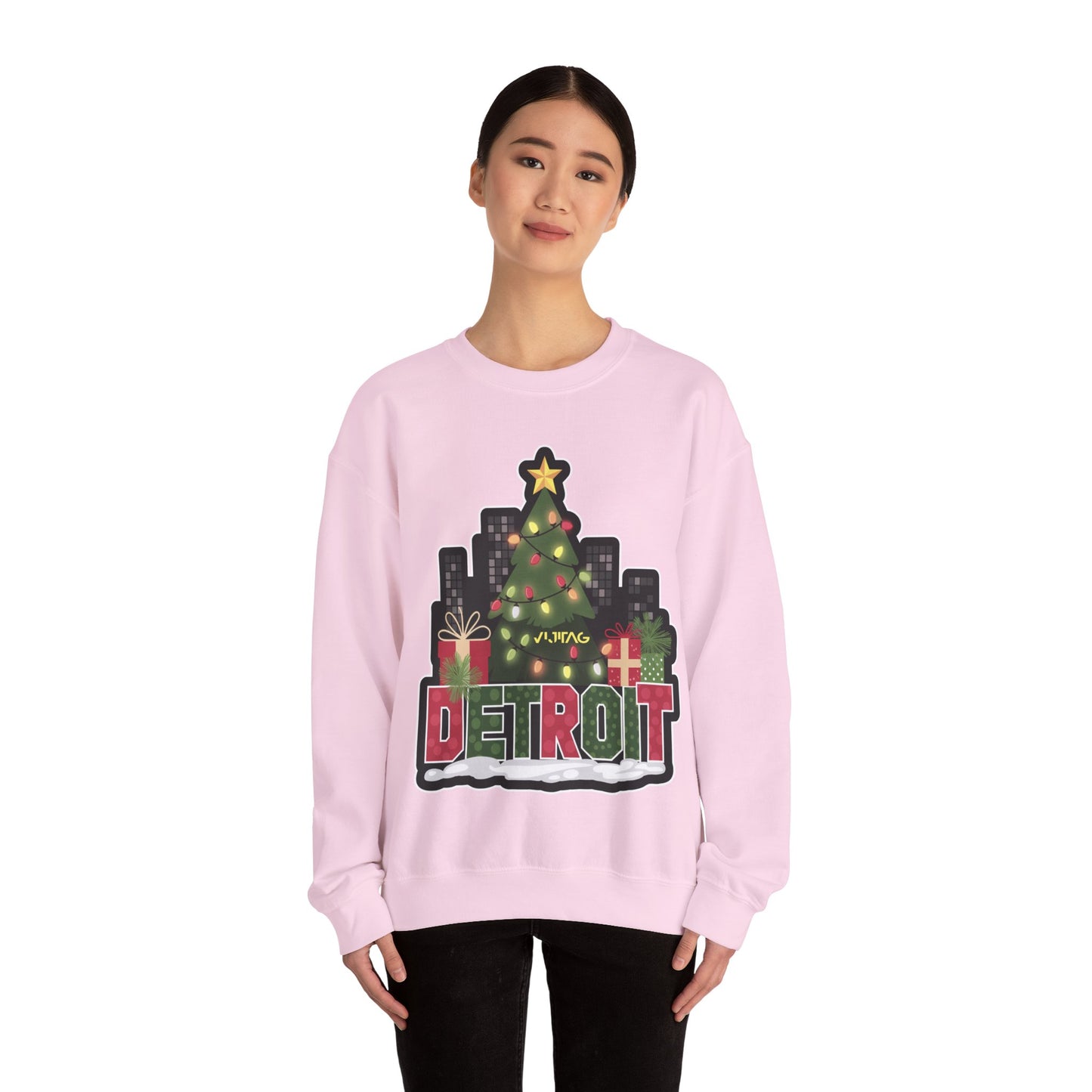 Detroit Christmas Crewneck Sweatshirt