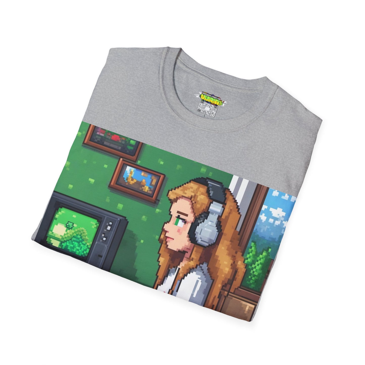 Pixel Art Girl Gamer Here T-Shirt | Vintage Video Game Shirt, Unisex Graphic Tee, Retro Gaming Apparel, Perfect for Gamers & Gift Ideas