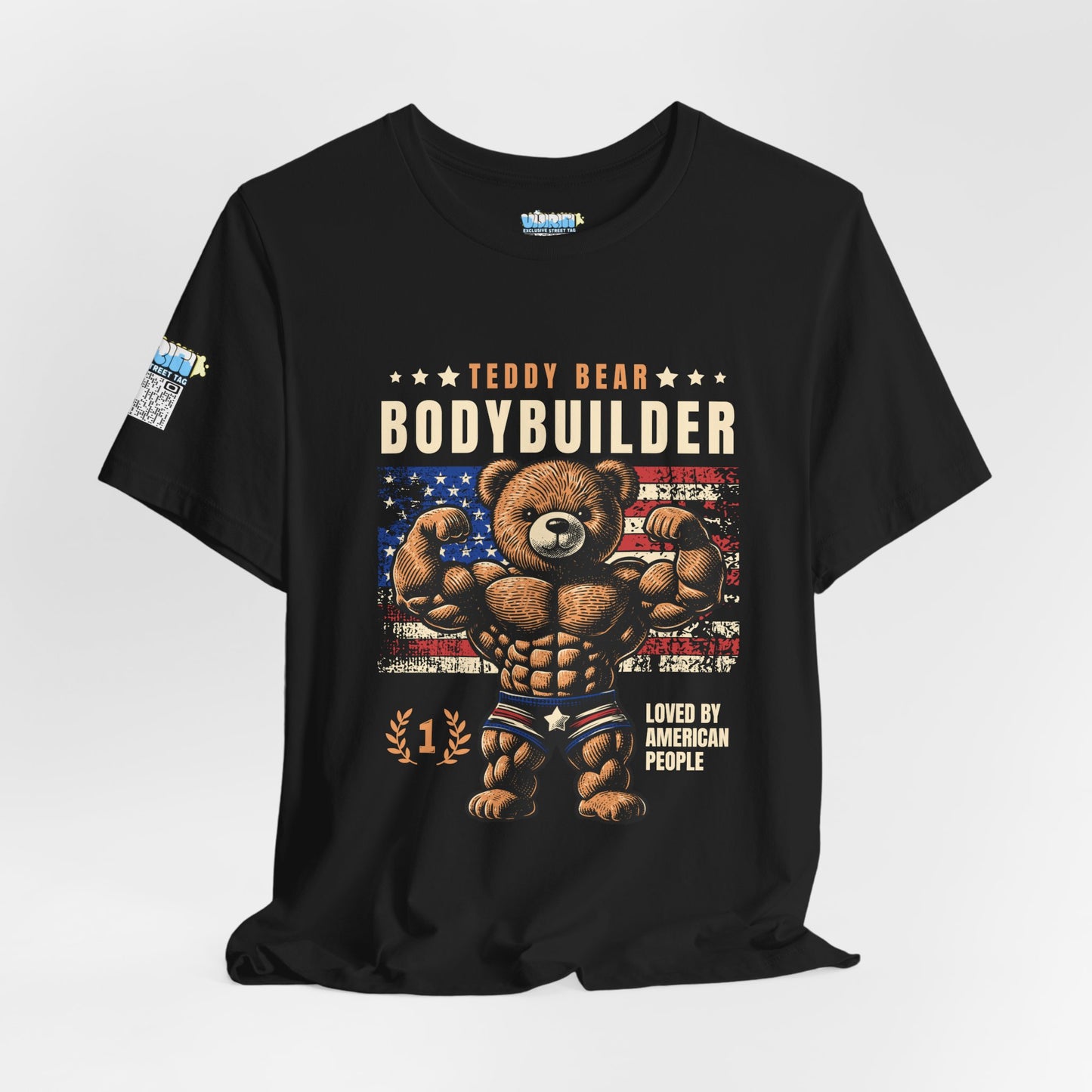 Teddy Bear Bodybuilder Tee | Unisex Jersey Shirt | Fun Fitness Apparel