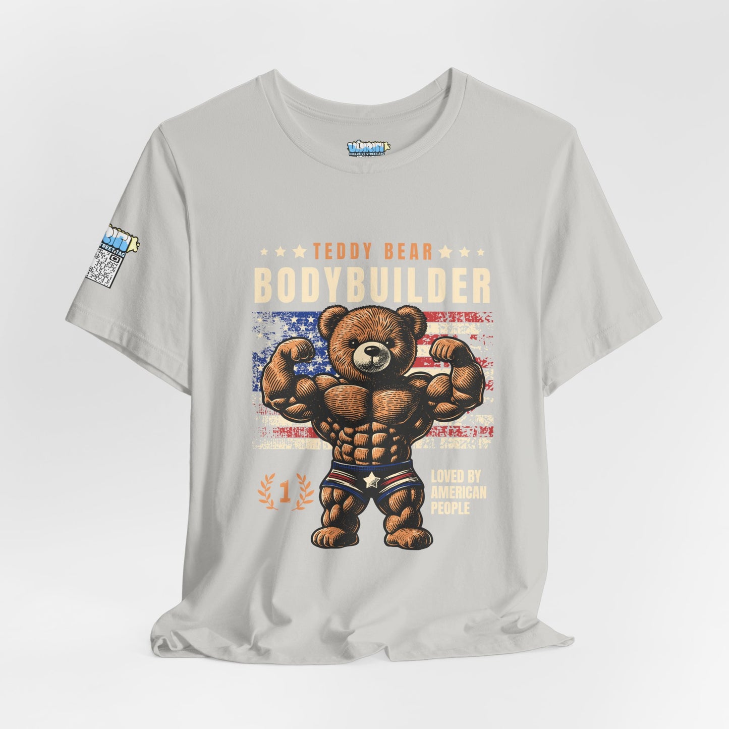 Teddy Bear Bodybuilder Tee | Unisex Jersey Shirt | Fun Fitness Apparel