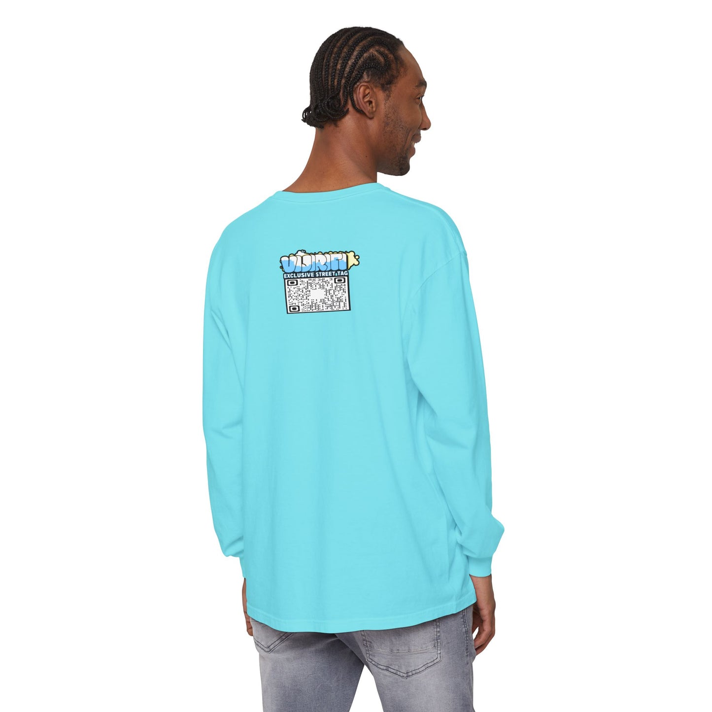 Exclusive Street Tag Long Sleeve Tee, Unisex Graphic Tee, Streetwear T-Shirt, Casual Wear, Trendy Gift, Urban Fashion