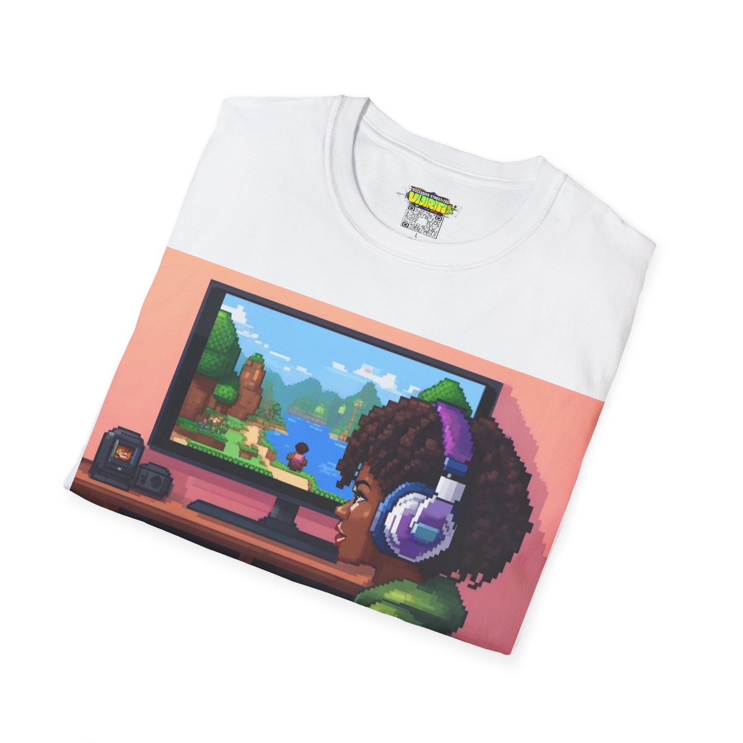 Pixel Art Girl Gamer Here T-Shirt | Vintage Video Game Shirt, Unisex Graphic Tee, Retro Gaming Apparel, Perfect for Gamers & Gift Ideas