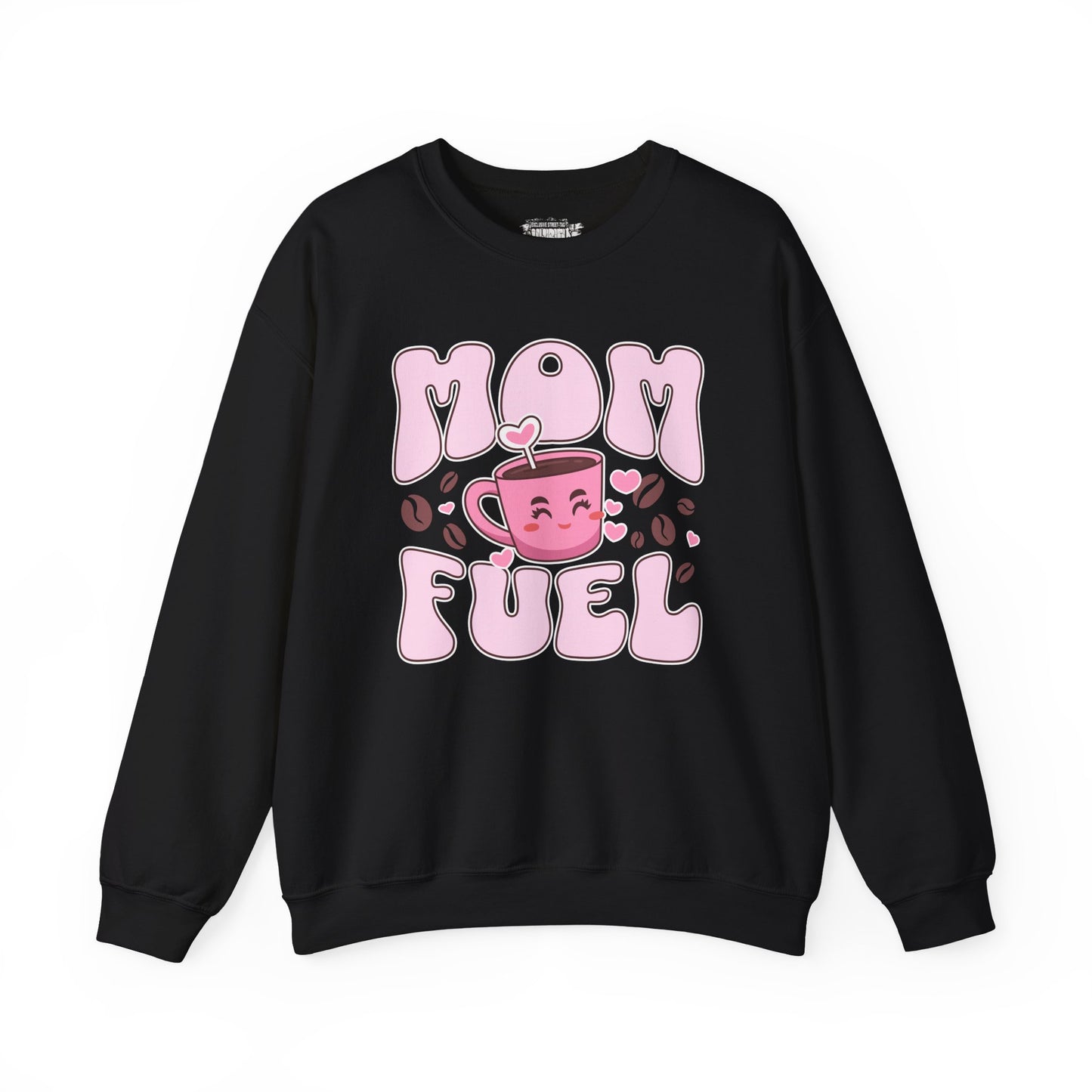 Mom Fuel Crewneck Sweatshirt - Cozy, Gift for Moms, Perfect for Mother's Day, Casual Wear, Coffee Lover's Clothing