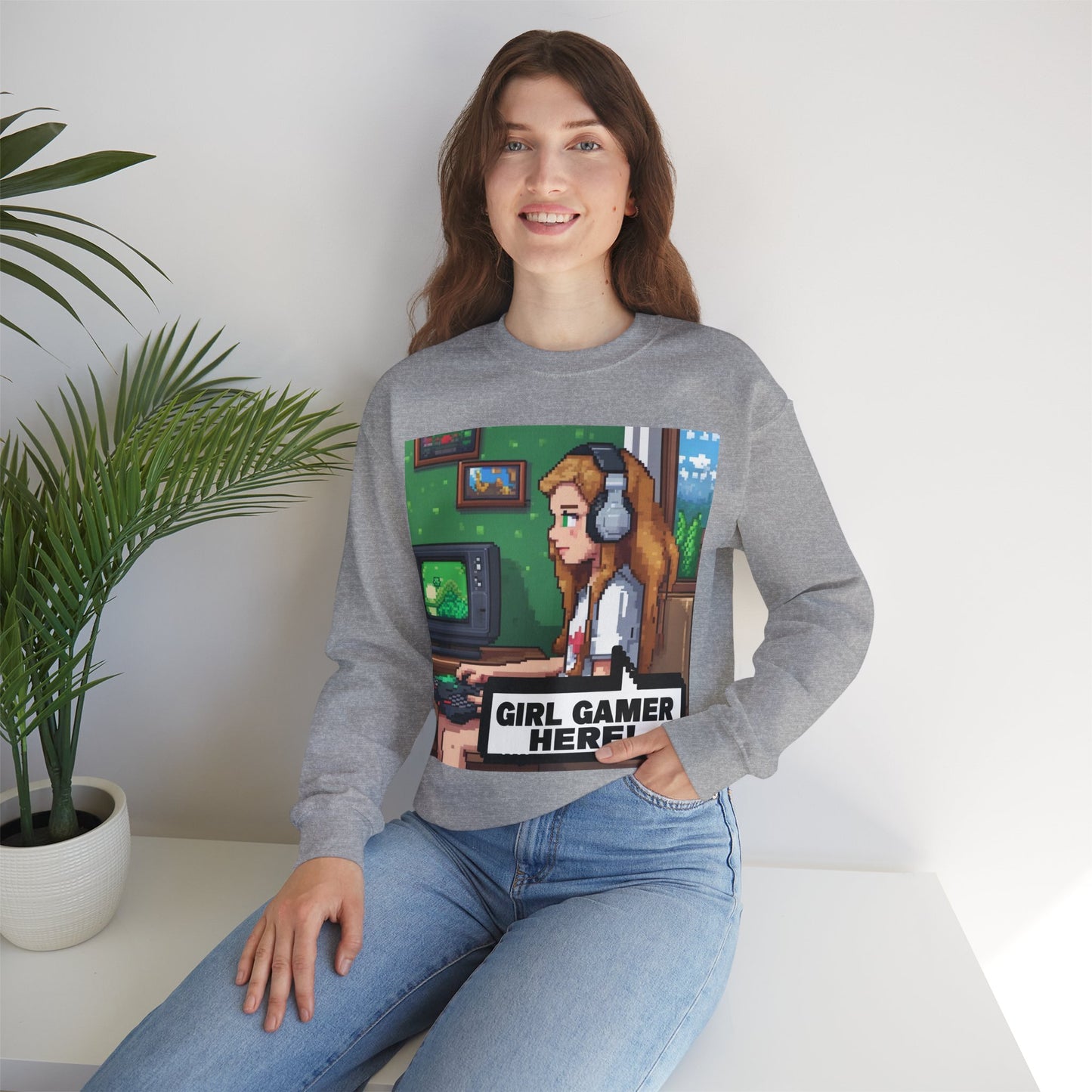 Retro Gamer Sweatshirt | Cozy Crewneck for Gaming Lovers, Video Game Gift, Casual Wear, Unisex Apparel, Perfect for Gamers