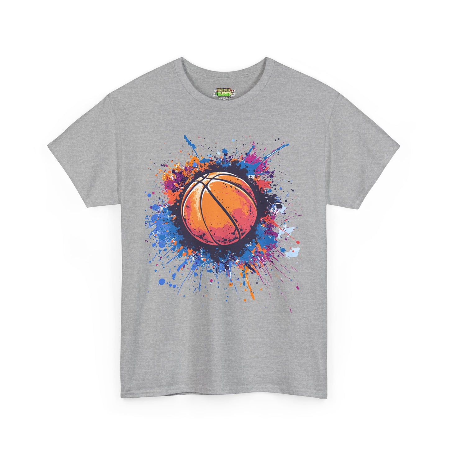 Vibrant Basketball Splash Tee - Perfect for Sports Lovers, Game Days, Casual Wear, Gifts for Athletes, Youth Basketball Events