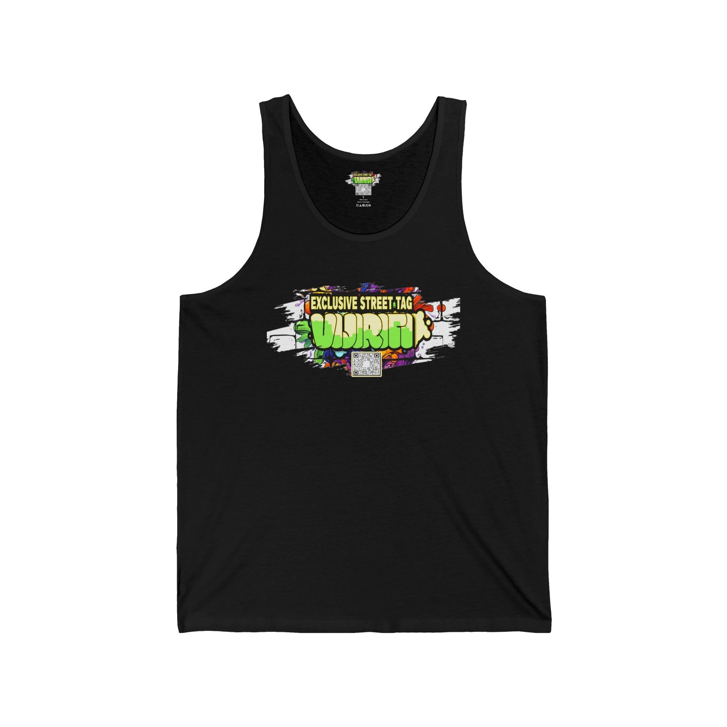 Vijiriti Street Art Unisex Jersey Tank: Graffiti Style Shirt, Urban Apparel, Summer Essential, Gift for Artists, Cool Streetwear