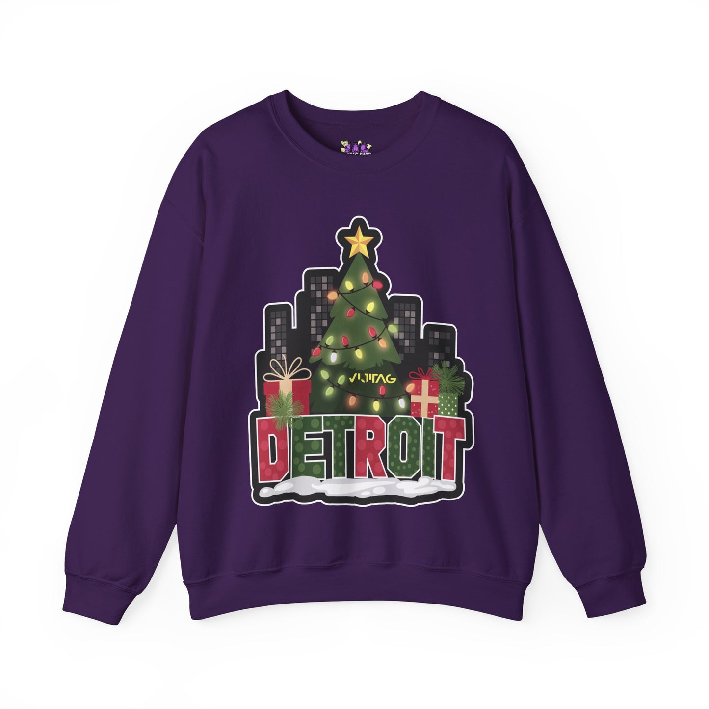 Detroit Christmas Crewneck Sweatshirt