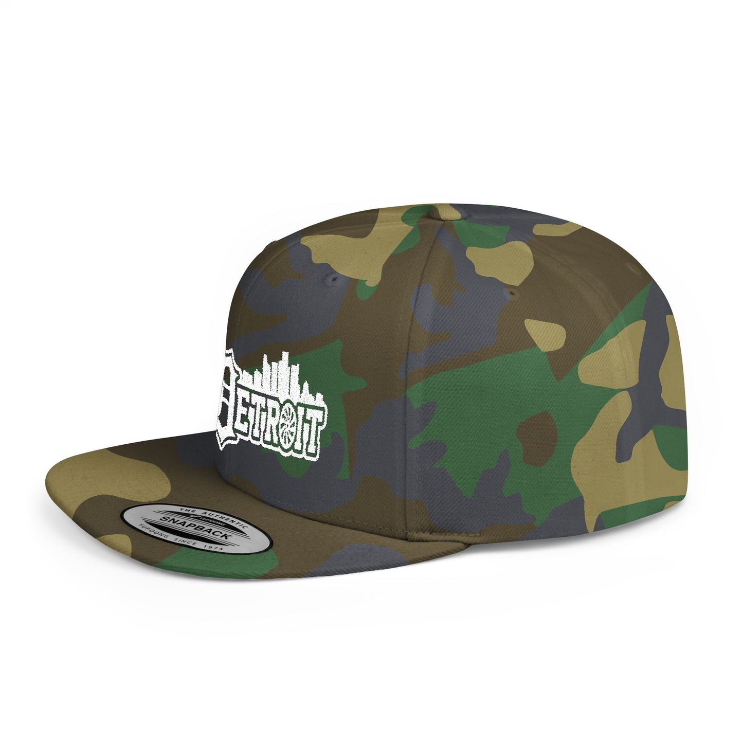 Big pipes detroit Flat Bill Snapback