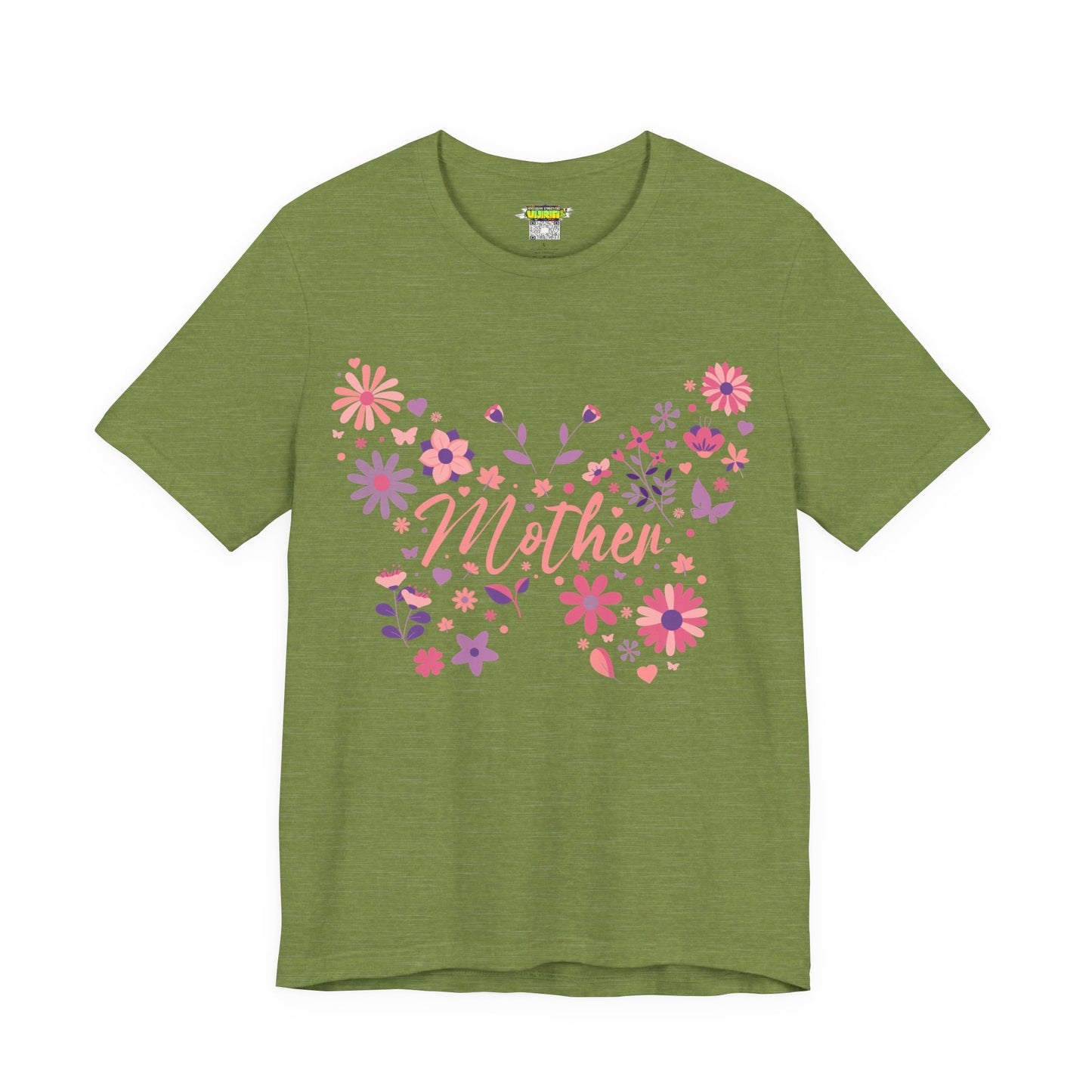 Butterfly Mother T-Shirt, Unisex Tee for Mom, Floral Gift, Birthday Present, Mother's Day Apparel, Cute Butterfly Design