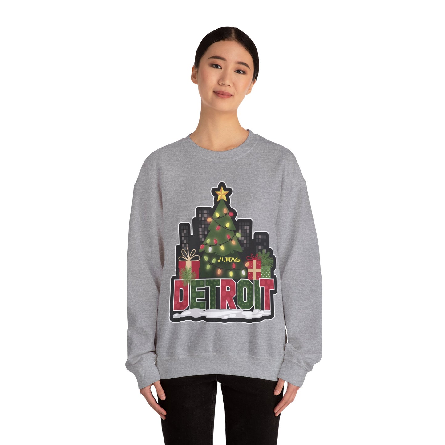 Detroit Christmas Crewneck Sweatshirt