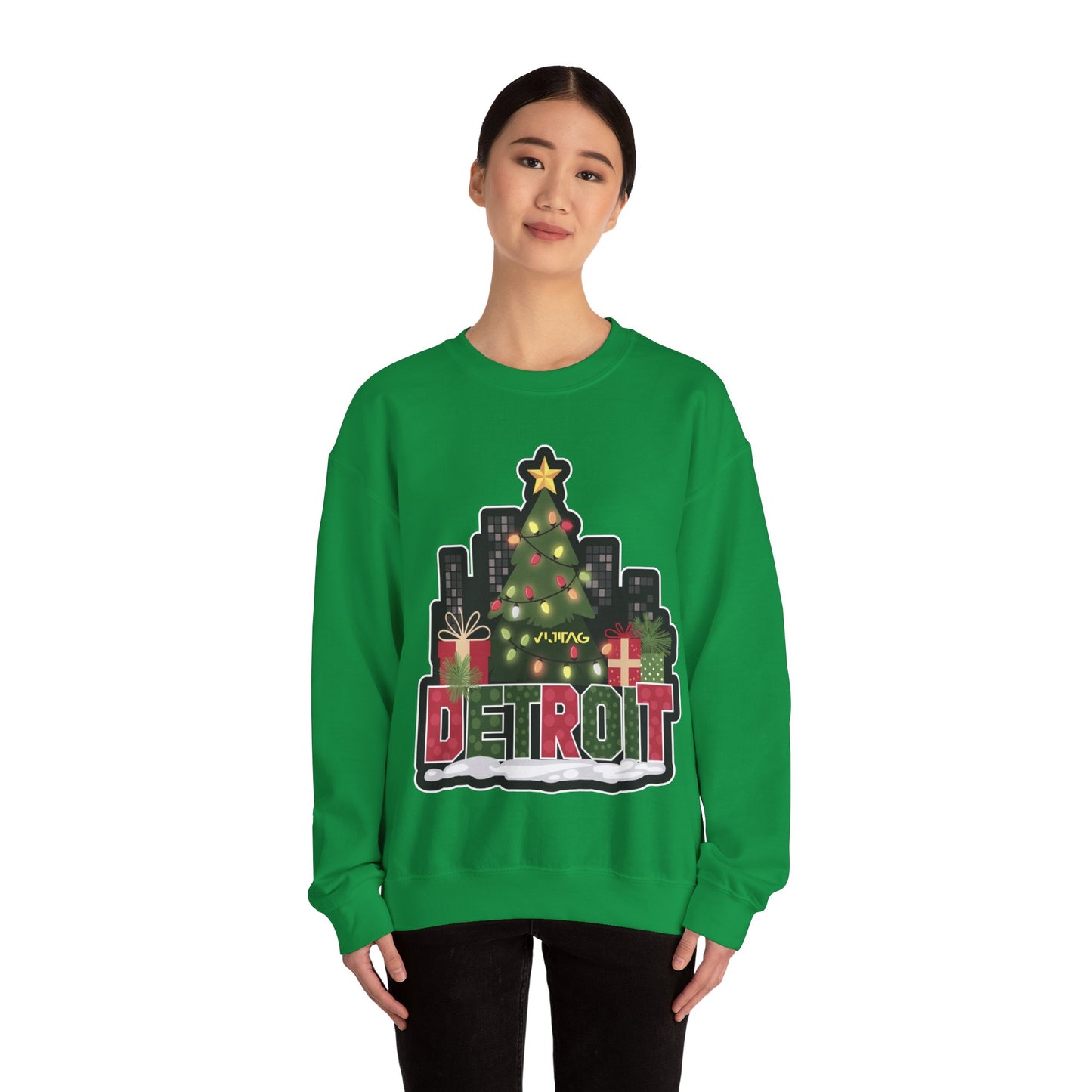Detroit Christmas Crewneck Sweatshirt