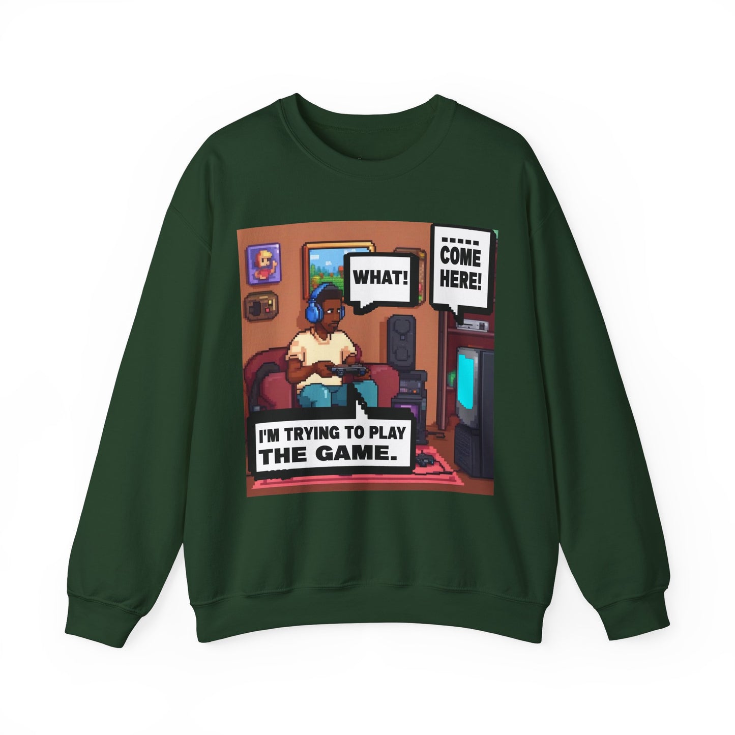 I'm trying to play the game Crewneck Sweatshirt