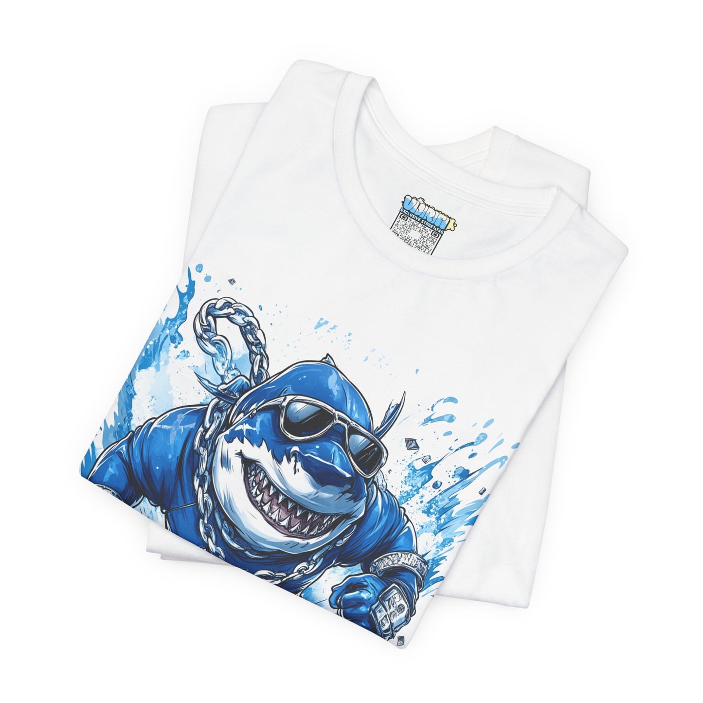Ocean Dripp Blue Shark Graphic Unisex Tee - Fun Beachwear for Summer Adventures