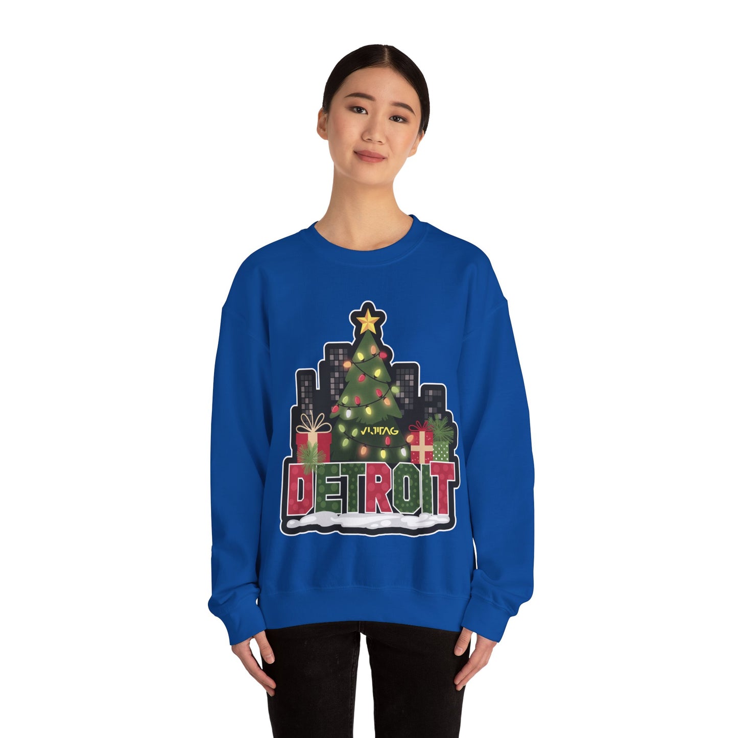 Detroit Christmas Crewneck Sweatshirt