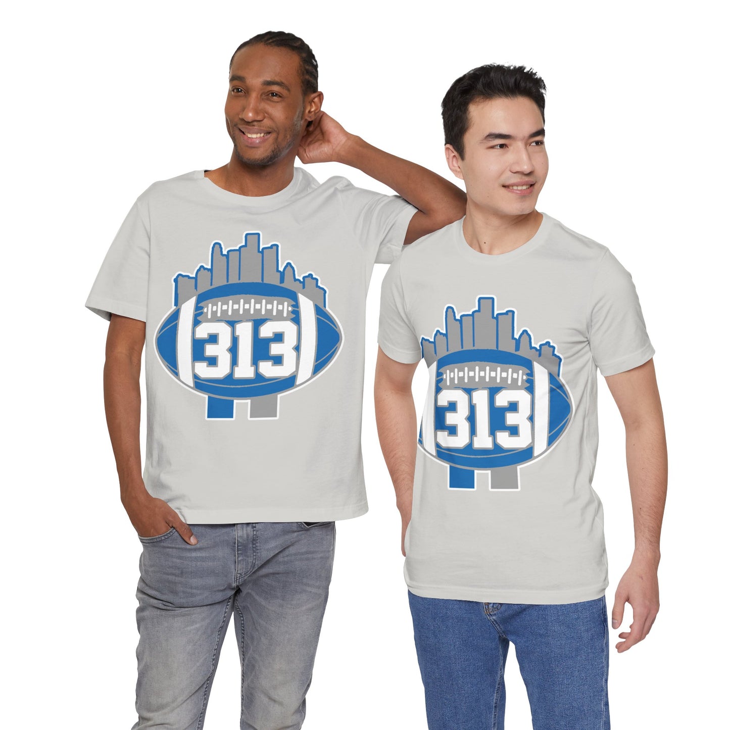LION COLOR DETROIT 313 FOOT BALL SHIRT
