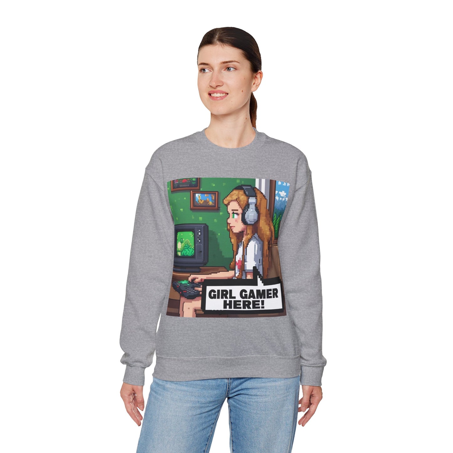 Retro Gamer Sweatshirt | Cozy Crewneck for Gaming Lovers, Video Game Gift, Casual Wear, Unisex Apparel, Perfect for Gamers