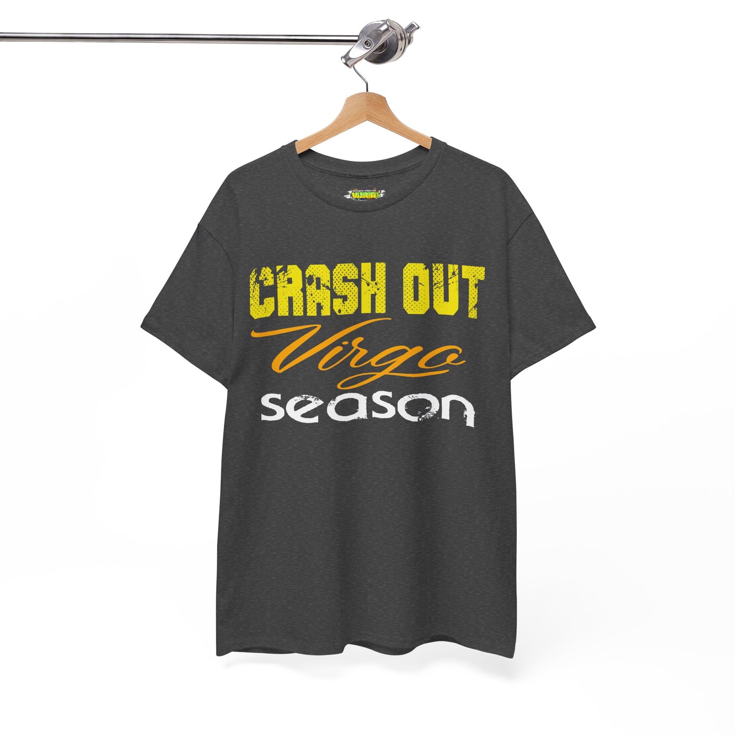 Crash Out Virgo Season Unisex Heavy Cotton Tee, Astrology T-Shirt, Zodiac Sign Shirt, Birthday Gift, Casual Wear