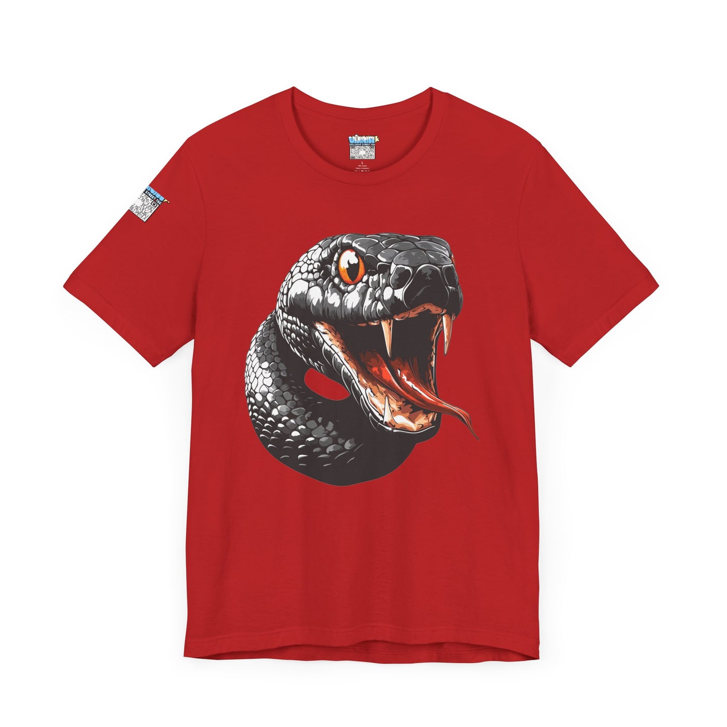 Serpentine Unisex Tee, Graphic Snake Shirt, Unique Gift, Festival Wear, Casual Outfit, Statement T-Shirt