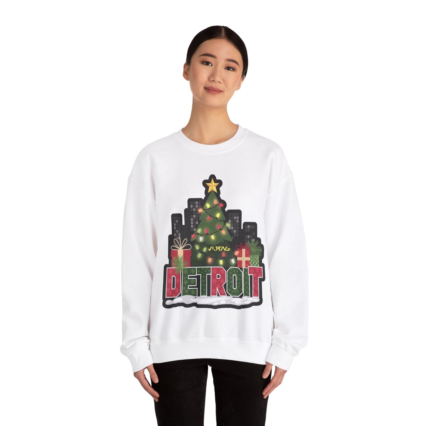 Detroit Christmas Crewneck Sweatshirt