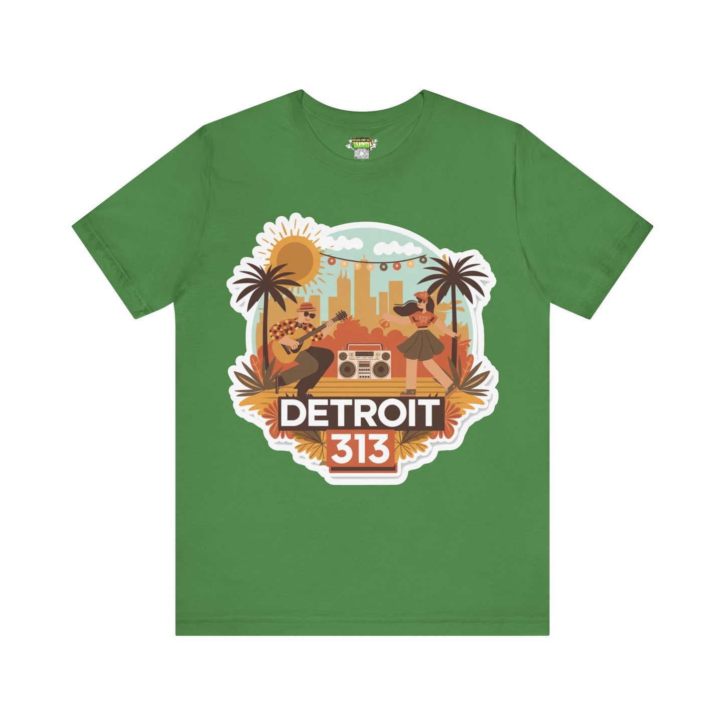 Detroit 313 Summer Retro Tee - Unisex Jersey Short Sleeve T-Shirt for City Lovers, Travel Enthusiasts, Casual Wear, Gifts, Summer Vibes