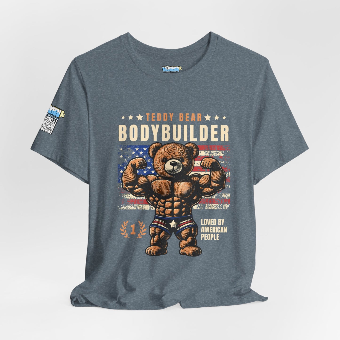 Teddy Bear Bodybuilder Tee | Unisex Jersey Shirt | Fun Fitness Apparel
