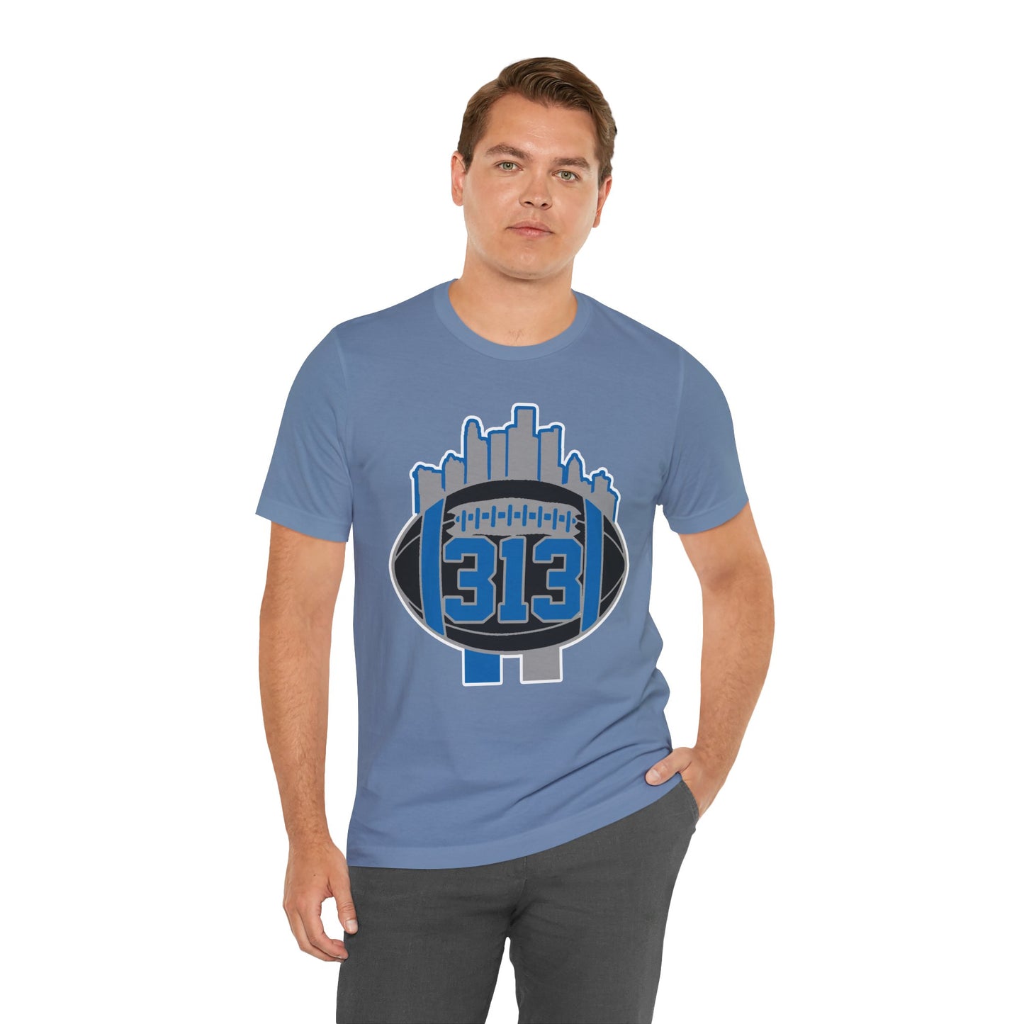 LION NEW COLORS DETROIT 313 FOOT BALL SHIRT