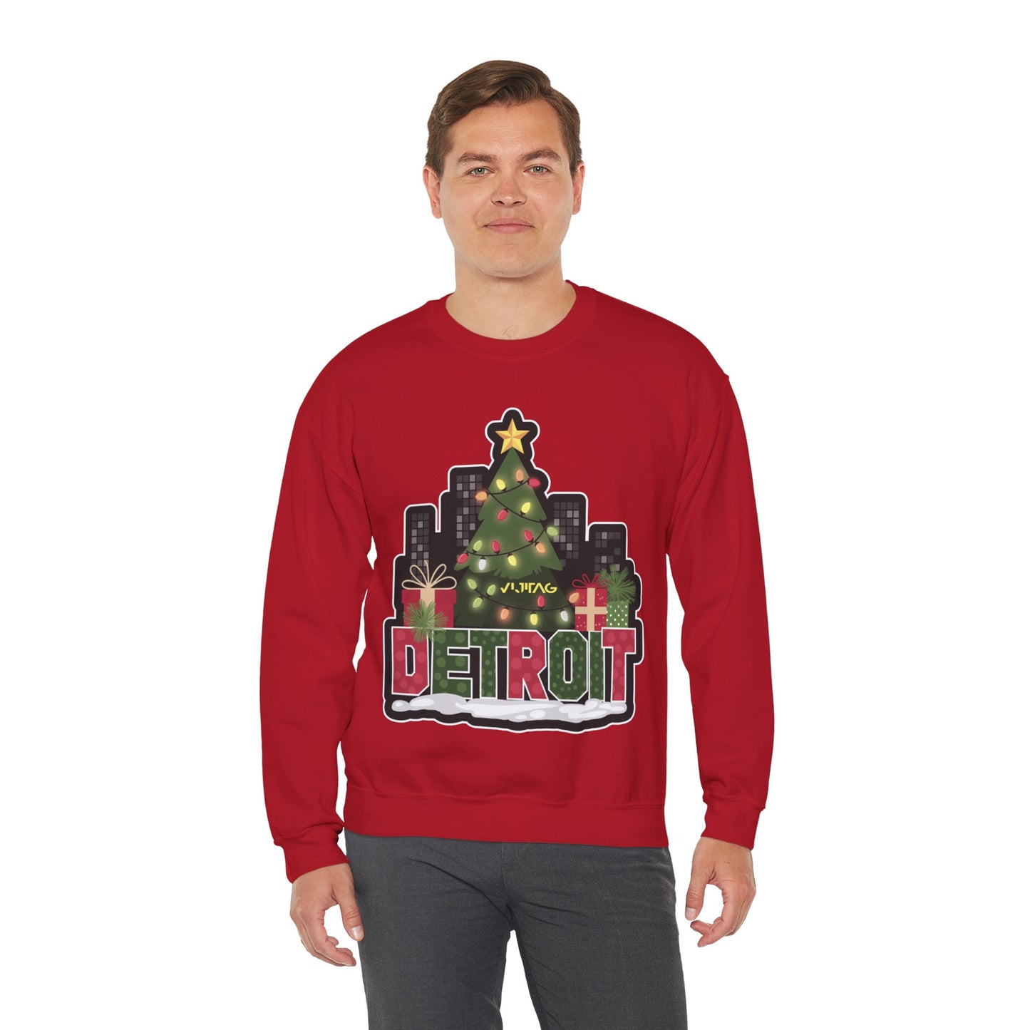 Detroit Christmas Crewneck Sweatshirt