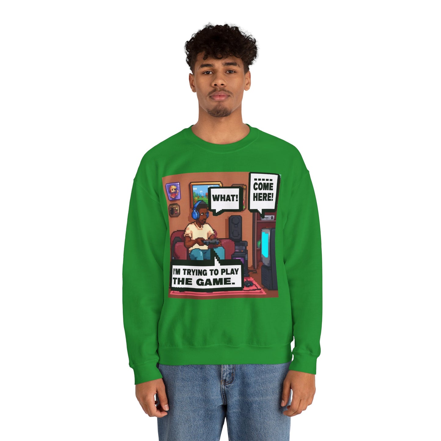 I'm trying to play the game Crewneck Sweatshirt